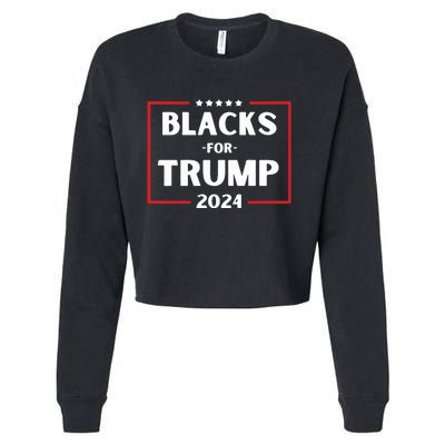 Blacks For Trump 2024 Donald Trump 2024 Cropped Pullover Crew