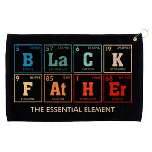 Black Father The Essential Element Best Dad Ever Grommeted Golf Towel