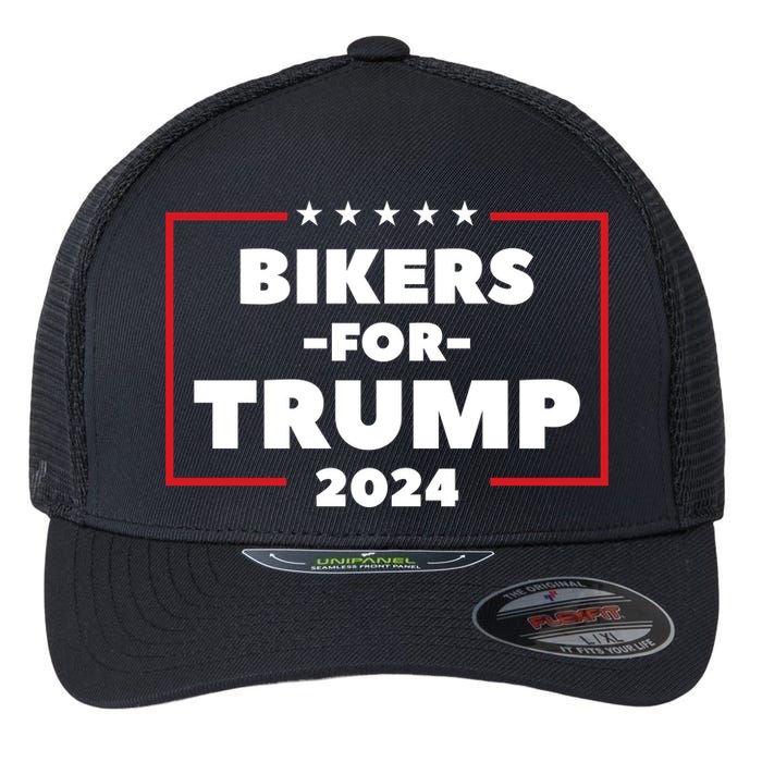 Bikers For Trump 2024 Flexfit Unipanel Trucker Cap