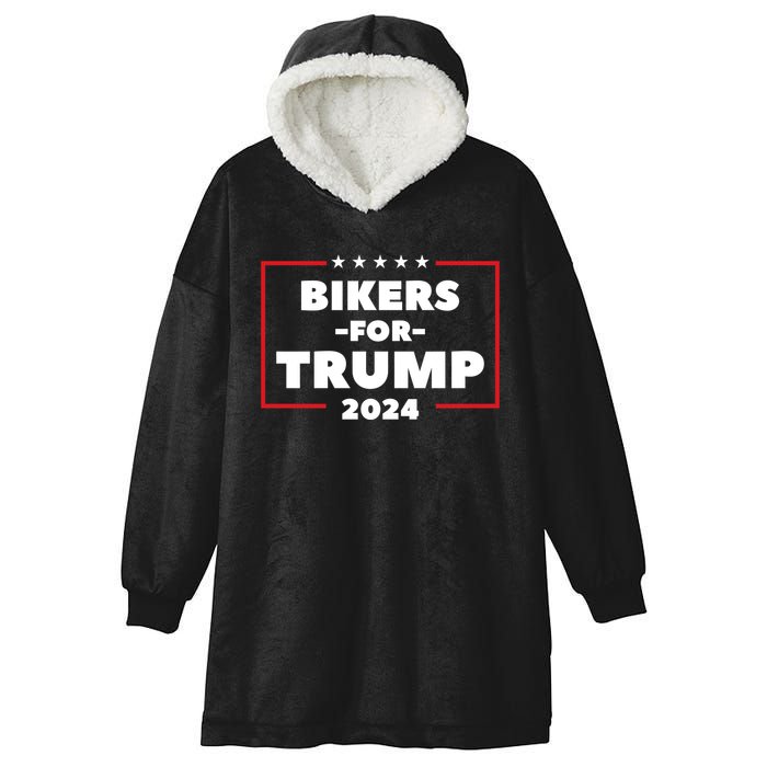 Bikers For Trump 2024 Hooded Wearable Blanket