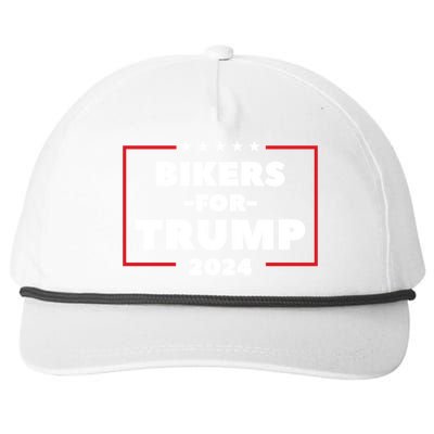 Bikers For Trump 2024 Snapback Five-Panel Rope Hat