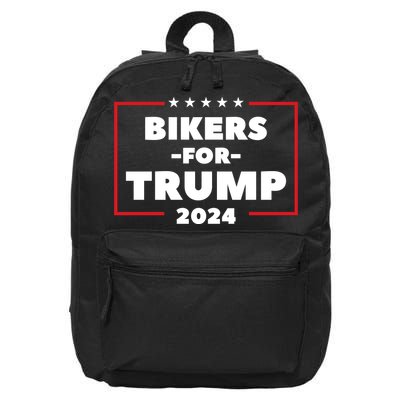 Bikers For Trump 2024 16 in Basic Backpack