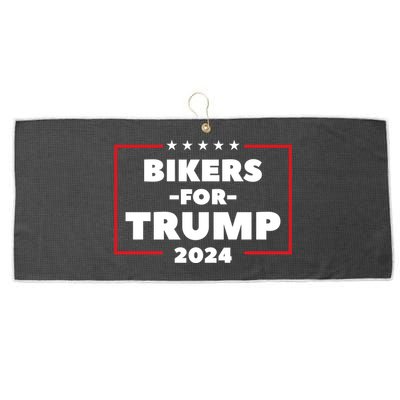 Bikers For Trump 2024 Large Microfiber Waffle Golf Towel