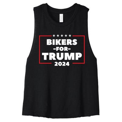 Bikers For Trump 2024 Women's Racerback Cropped Tank