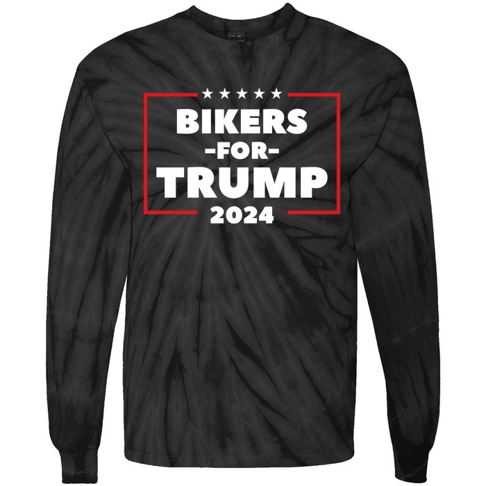 Bikers For Trump 2024 Tie-Dye Long Sleeve Shirt