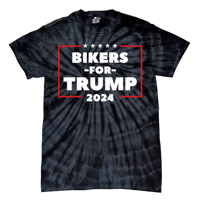 Bikers For Trump 2024 Tie-Dye T-Shirt