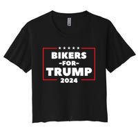 Bikers For Trump 2024 Women's Crop Top Tee