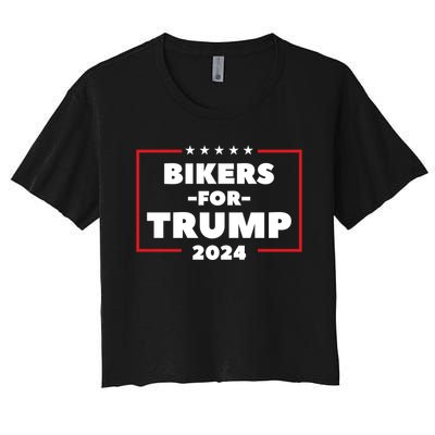 Bikers For Trump 2024 Women's Crop Top Tee