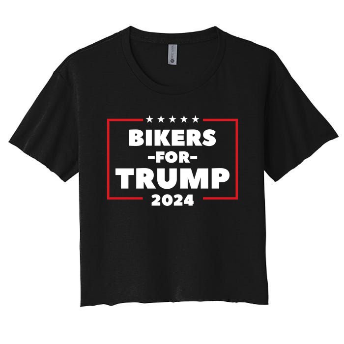 Bikers For Trump 2024 Women's Crop Top Tee