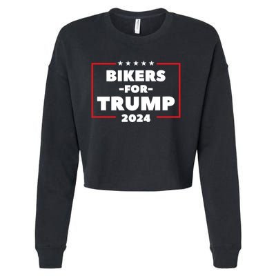 Bikers For Trump 2024 Cropped Pullover Crew