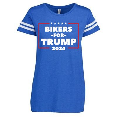 Bikers For Trump 2024 Enza Ladies Jersey Football T-Shirt