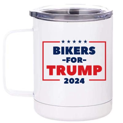 Bikers For Trump 2024 12 oz Stainless Steel Tumbler Cup