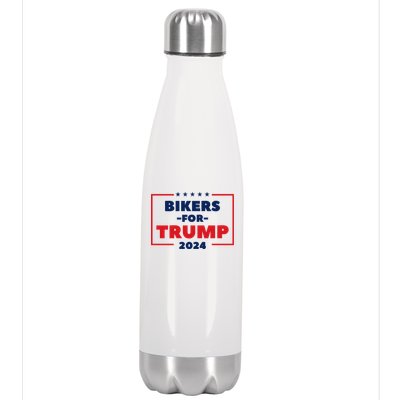 Bikers For Trump 2024 Stainless Steel Insulated Water Bottle