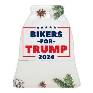 Bikers For Trump 2024 Ceramic Bell Ornament