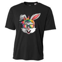 Bunny Face Tie Dye Glasses Easter Day Cooling Performance Crew T-Shirt