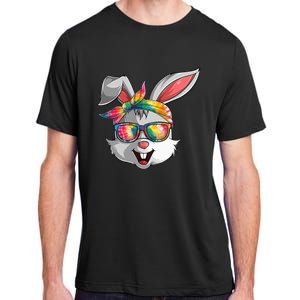 Bunny Face Tie Dye Glasses Easter Day Adult ChromaSoft Performance T-Shirt