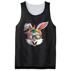 Bunny Face Tie Dye Glasses Easter Day Mesh Reversible Basketball Jersey Tank