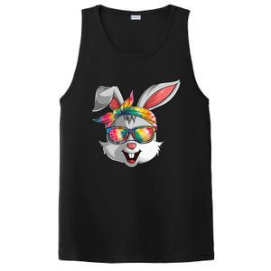 Bunny Face Tie Dye Glasses Easter Day PosiCharge Competitor Tank