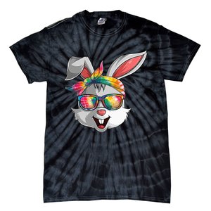 Bunny Face Tie Dye Glasses Easter Day Tie-Dye T-Shirt