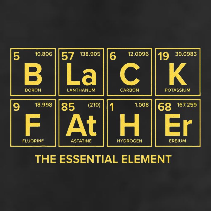 Black Father The Essential Element Dad Chemistry Science Cool Comfort Performance Bucket Hat