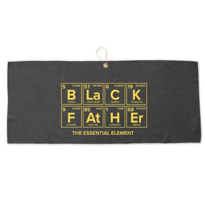 Black Father The Essential Element Dad Chemistry Science Large Microfiber Waffle Golf Towel