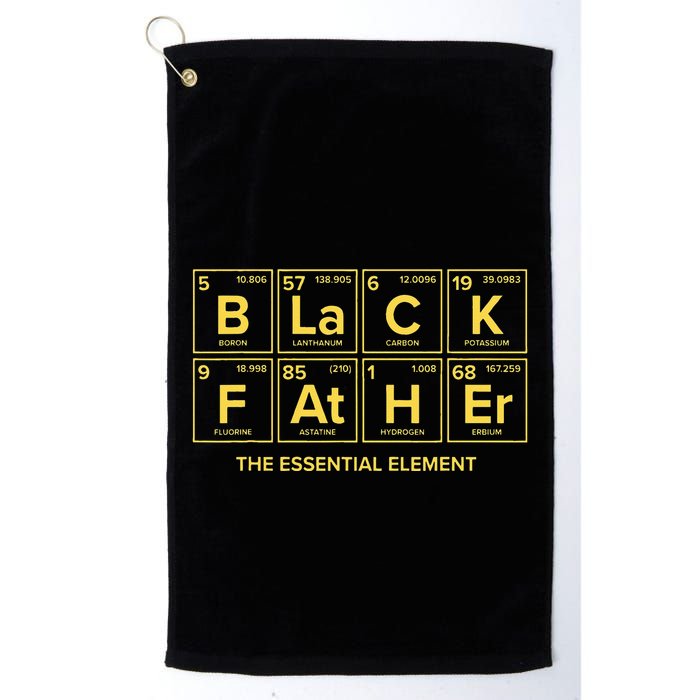 Black Father The Essential Element Dad Chemistry Science Golf Towel