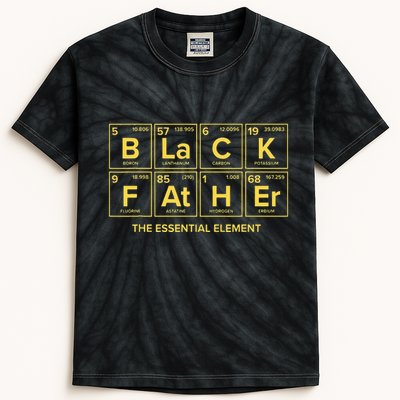 Black Father The Essential Element Dad Chemistry Science Kids Tie-Dye T-Shirt