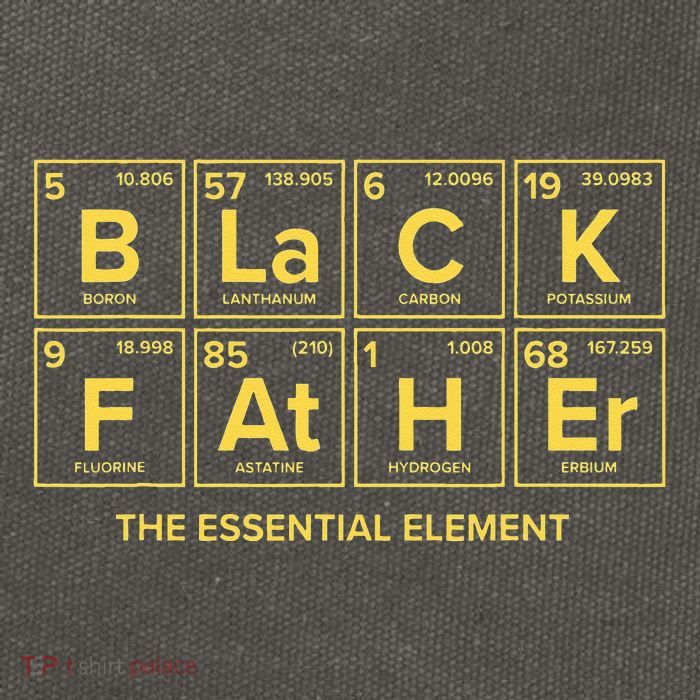 Black Father The Essential Element Dad Chemistry Science Cotton Canvas Backpack