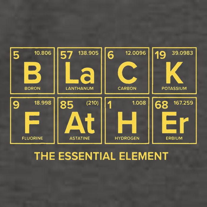 Black Father The Essential Element Dad Chemistry Science Vector Backpack