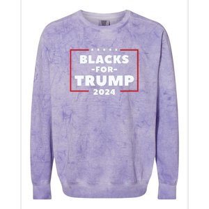 Blacks For Trump 2024 | Black Voices For Trump Colorblast Crewneck Sweatshirt