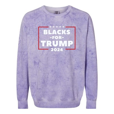 Blacks For Trump 2024 | Black Voices For Trump Colorblast Crewneck Sweatshirt