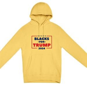 Blacks For Trump 2024 | Black Voices For Trump Premium Pullover Hoodie