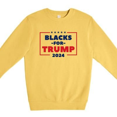 Blacks For Trump 2024 | Black Voices For Trump Premium Crewneck Sweatshirt