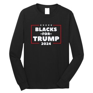 Blacks For Trump 2024 | Black Voices For Trump Long Sleeve Shirt