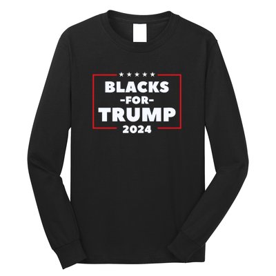 Blacks For Trump 2024 | Black Voices For Trump Long Sleeve Shirt