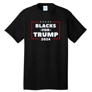 Blacks For Trump 2024 | Black Voices For Trump Tall T-Shirt