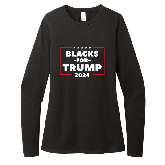 Blacks For Trump 2024 | Black Voices For Trump Womens CVC Long Sleeve Shirt