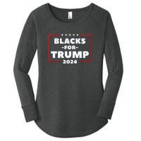 Blacks For Trump 2024 | Black Voices For Trump Women's Perfect Tri Tunic Long Sleeve Shirt