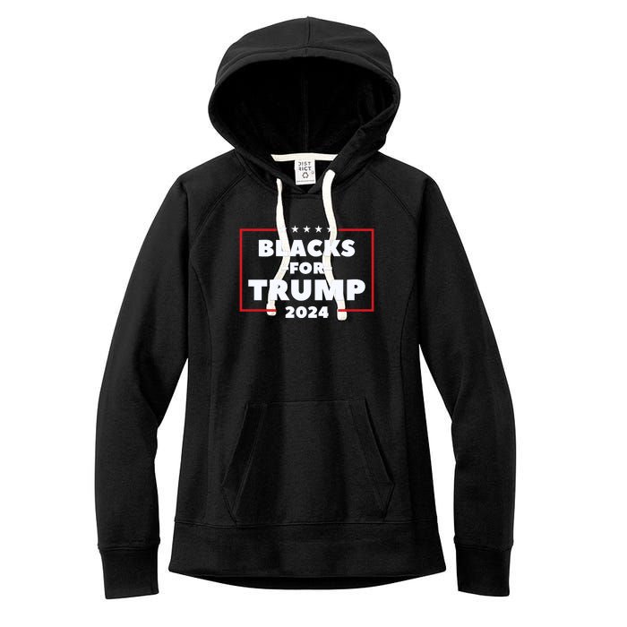 Blacks For Trump 2024 | Black Voices For Trump Women's Fleece Hoodie