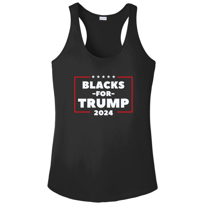 Blacks For Trump 2024 | Black Voices For Trump Ladies PosiCharge Competitor Racerback Tank