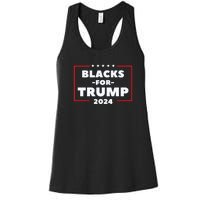 Blacks For Trump 2024 | Black Voices For Trump Women's Racerback Tank