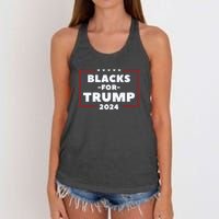 Blacks For Trump 2024 | Black Voices For Trump Women's Knotted Racerback Tank