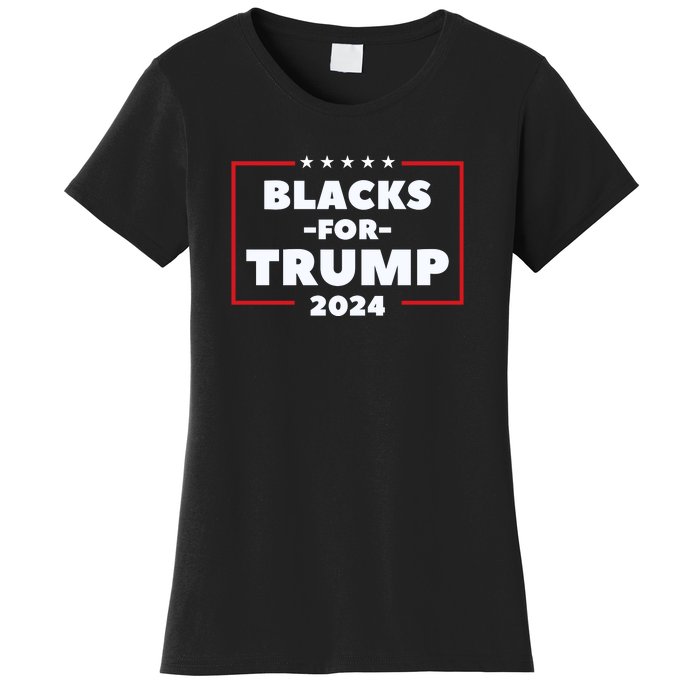 Blacks For Trump 2024 | Black Voices For Trump Women's T-Shirt