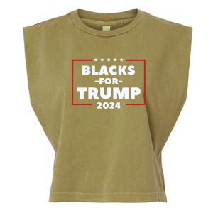 Blacks For Trump 2024 | Black Voices For Trump Garment-Dyed Women's Muscle Tee