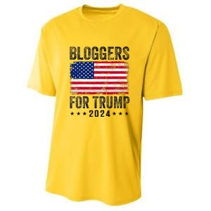 Bloggers For Trump 2024 Youth Performance Sprint T-Shirt