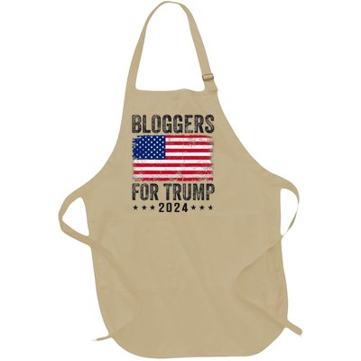 Bloggers For Trump 2024 Full-Length Apron With Pockets