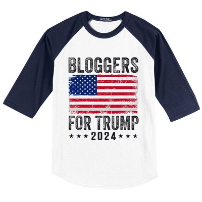 Bloggers For Trump 2024 Baseball Sleeve Shirt