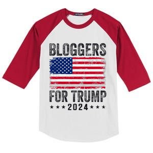 Bloggers For Trump 2024 Kids Colorblock Raglan Jersey