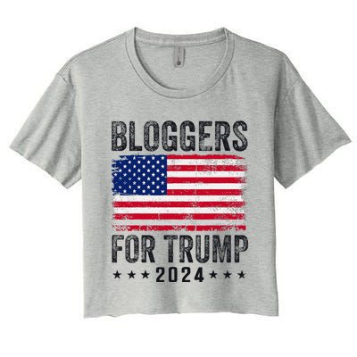 Bloggers For Trump 2024 Women's Crop Top Tee