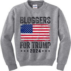 Bloggers For Trump 2024 Kids Sweatshirt